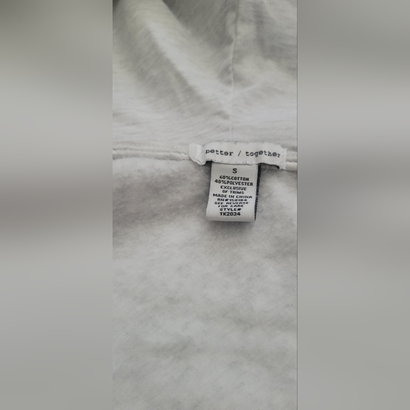 Better Together Gray Zippered Hoodie / Sweatshirt Jacket, Size Small - Picture 5 of 6